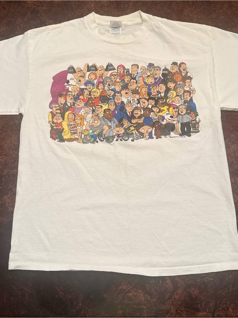 Delta White Short Sleeve Shirt with Multicolor Cartoon Ensemble Graphic